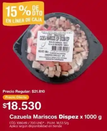 Makro Cazuela Mariscos Dispez x 1000g oferta