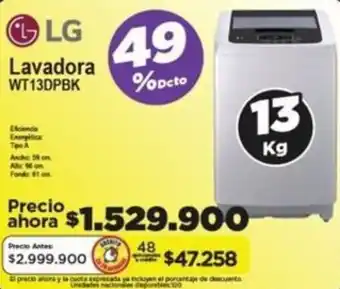 Alkomprar LG Lavadora WT13DPBK oferta