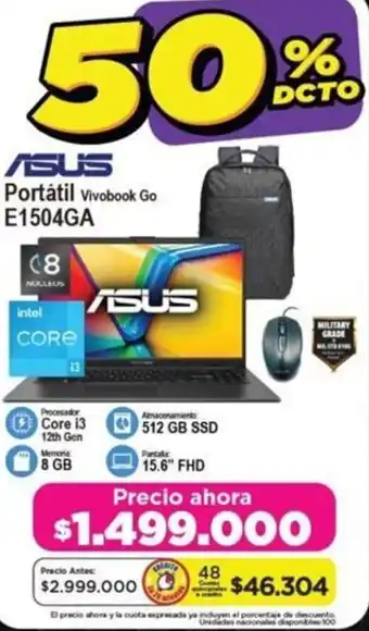 Alkomprar ASUS Portátil Vivobook Go E1504GA oferta