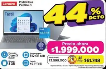 Alkomprar Lenovo Portátil Idea Pad Slim 3 oferta