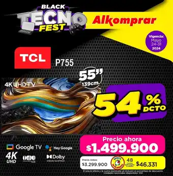 Alkomprar TCL TV 55" oferta