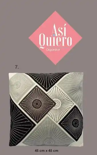 Panamericana Cojín tejido, diseño de rombos 45 cm x 45 cm oferta