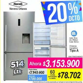 Alkomprar Nevera haceb ottawa oferta
