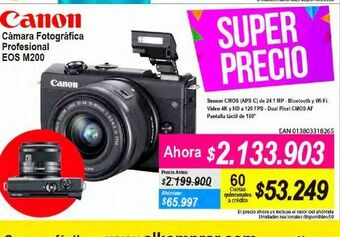 Alkomprar Cámara de fotos canon profesional eos m200 oferta