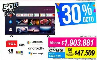 Alkomprar Smart tv tcl 50" oferta