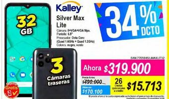 Alkomprar Celulares kalley silver max oferta