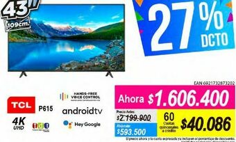 Alkomprar Smart tv tcl 43" oferta