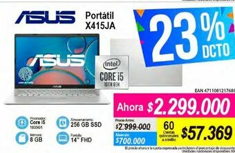 Alkomprar Notebook asus x415ja oferta