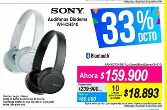 Alkomprar Audífonos bluetooth sony wh-ch510 oferta