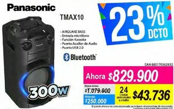 Alkomprar Parlantes bluetooth panasonic tmax 10 oferta