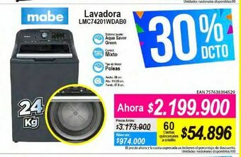 Alkomprar Lavadora mabe lmc 74201 wdab0 oferta