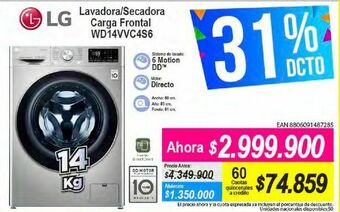 Alkomprar Lavadora secadora lg carga frontal oferta