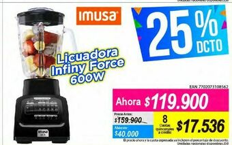Alkomprar Licuadora imusa infiny force 600 w oferta
