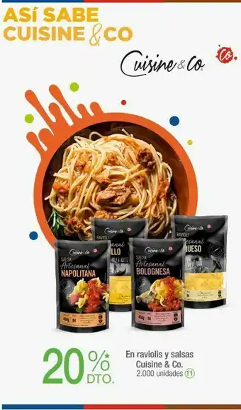 Jumbo En raviolis y salsas cuisine & co oferta