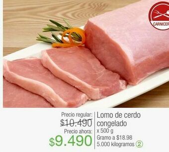 Jumbo Lomo de cerdo congelado x 500 g oferta