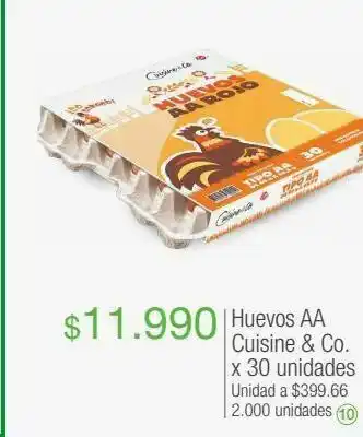 Jumbo Huevos aa cuisine & co. x 30 unidades oferta