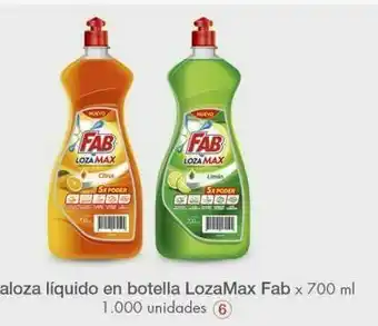Metro En lavaloza líquido en botella lozamax fab 700ml oferta