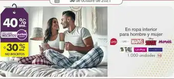 Metro En ropa interior para hombre y mujer oferta