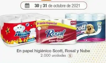 Metro En papel higiénico scott, rosal y nube oferta