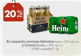 Metro En sixpack cerveza heineken y corona oferta