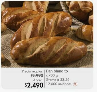 Metro Pan blandito x 700g oferta