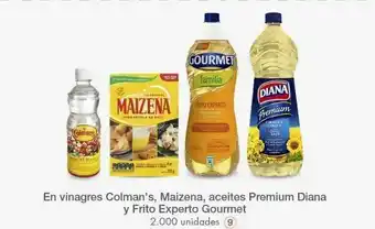 Metro En vinagre colman´s, maizena, aceites premium diana y frito experto gourmet oferta