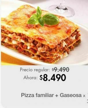 Metro Lasaña mixta + vaso de gaseosa oferta