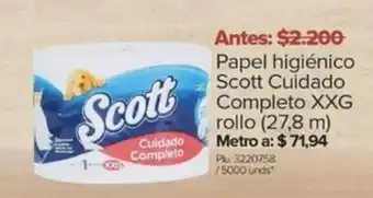 Surtimax Papel higiénico Scott Cuidado Completo XXG rollo (27,8 m) oferta