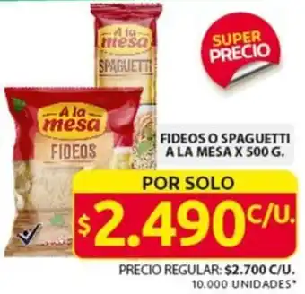 Ara FIDEOS O SPAGUETTI A LA MESA X 500G oferta