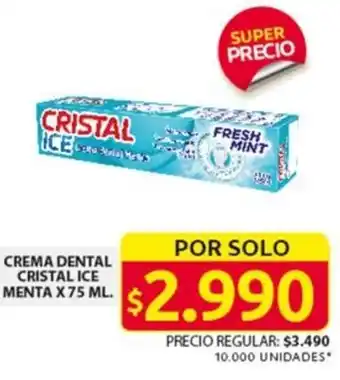 Ara CREMA DENTAL CRISTAL ICE MENTA X 75ML oferta