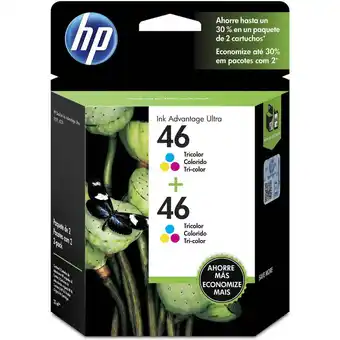 Falabella Pack de 2 cartuchos de tinta hp 46 tricolor oferta