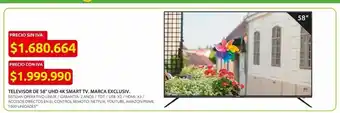 Ara Televisor de 58" uhd 4k smart tv oferta