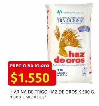 Ara Harina de trigo haz de oros x 500 g. oferta