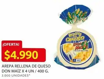 Ara Arepa rellena de queso don maíz x 4 un / 400 g. oferta