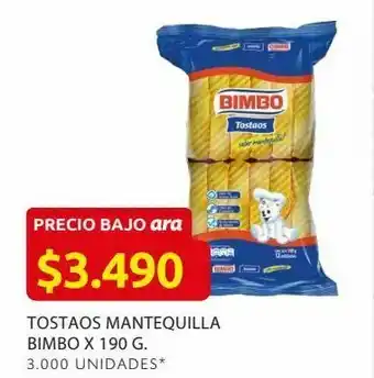 Ara Tostaos mantequilla bimbo x 190 g. oferta