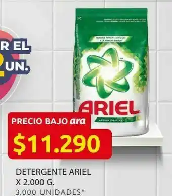 Ara Detergente ariel x 2.000 g. oferta