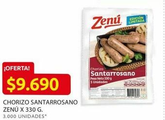 Ara Chorizo santarrosano zenú x 330 g. oferta