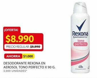 Ara Desodorante rexona en aerosol tono perfecto x 90 g. oferta