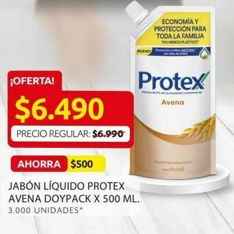 Ara Jabón líquido protex avena doypack x 500 ml oferta