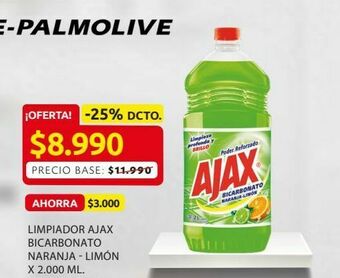 Ara Limpiador ajax bicarbonato naranja - limón x 2.000 ml. oferta