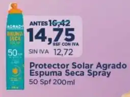 Protector Solar Agrado Espuma Seca Spray 50 Spf 200ml