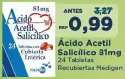 FarmaTodo Ácido Acetil Salicílico 81mg 24 Tabletas oferta