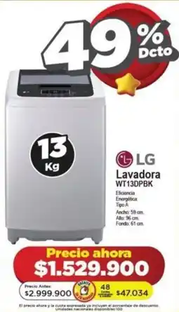 Alkomprar LG Lavadora WT13DPBK 13kg oferta