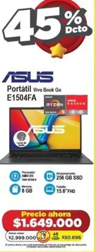 Alkomprar ASUS Portátil Vivo Book Go E1504FA oferta