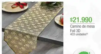Jumbo Camino de mesa foil 3d oferta