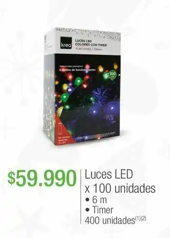 Jumbo Luces led de navidad 100 un oferta