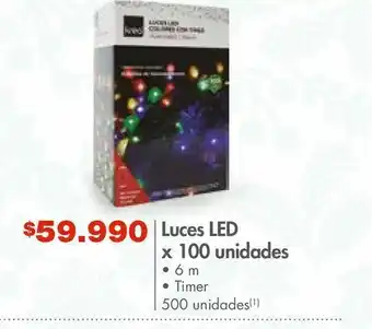 Metro Luces de navidad 100 unidades oferta