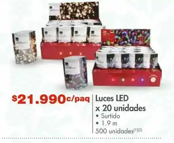 Metro Luces led de navidad 20 unidades oferta