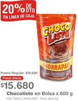 Makro Chocolisto en Bolsa x 600g oferta