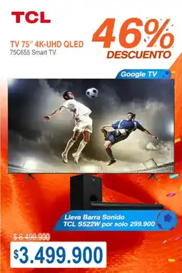Alkosto TCL TV 75" 4K-UHD QLED oferta